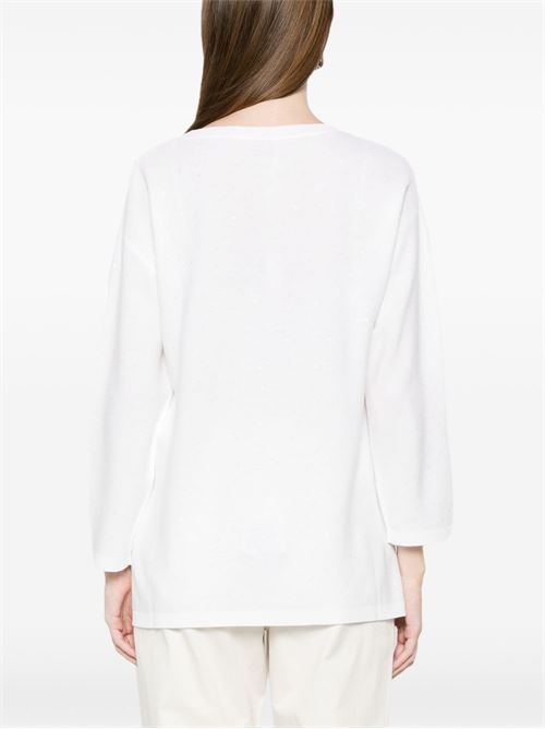 Maglia donna Emme Marella lurex con paillettes burro EMME Marella | SABBIA001